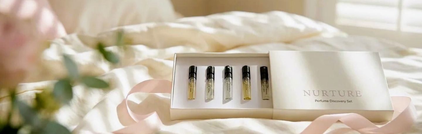 Discovery kit box on a white bed