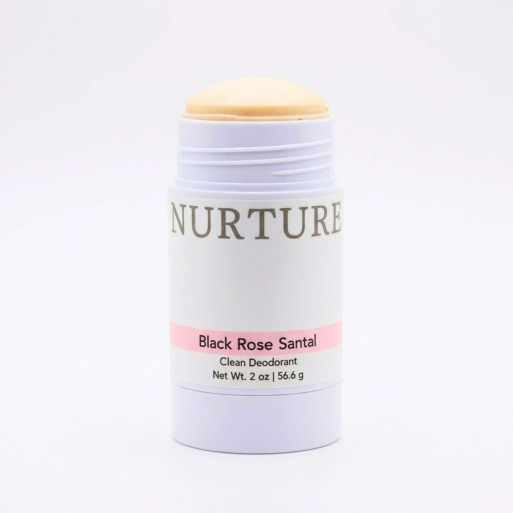 Black Rose Santal Deodorant stick on a white background