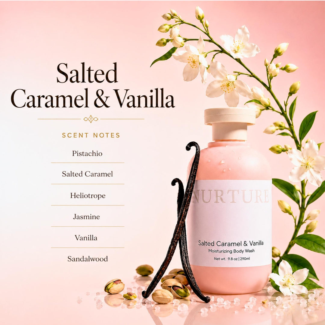 Fragrance notes of Salted Caramel body wash